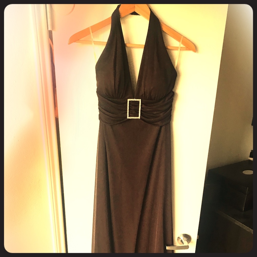 Brown formal dress